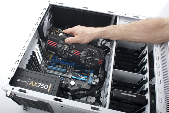 Remove the graphics card from its slot gently.
Inspect the connectors for any dust or debris and clean them if necessary.