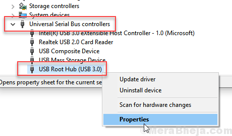 Repeat steps 3 and 4 for all the USB Root Hubs listed under the Universal Serial Bus controllers category.
Once all the USB Root Hubs are uninstalled, click on the Action menu at the top of the Device Manager window and select Scan for hardware changes.