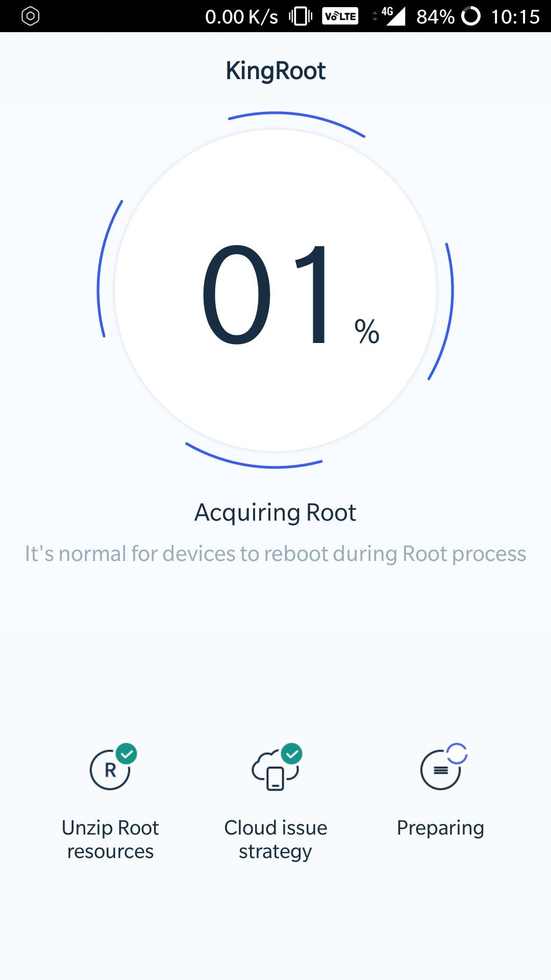 Restart device in Safe Mode
Open Kingo Root