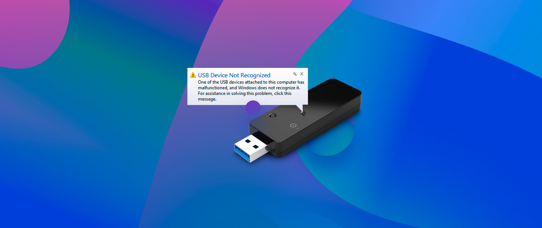 Restart the computer and see if the USB drive is recognized.
Try plugging the USB drive into a different computer to see if it is recognized.