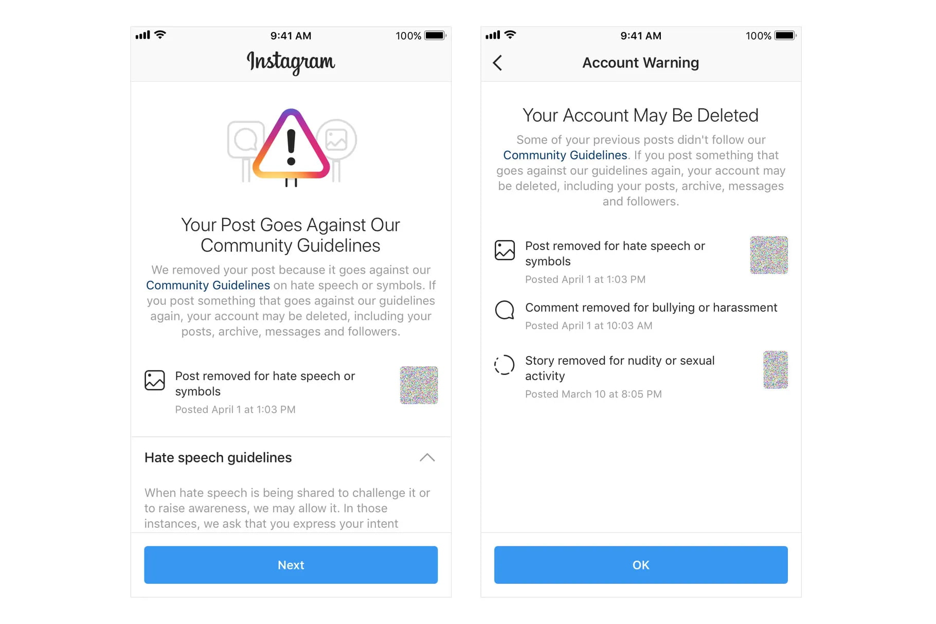 Review Instagram's community guidelines and avoid using banned hashtags or posting prohibited content.
Remove any banned hashtags from your recent posts.