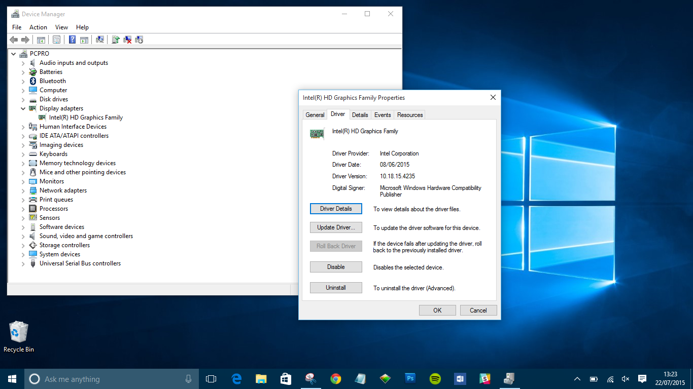 Right-click on the keyboard and select Update driver
If an update is available, follow the prompts to install it