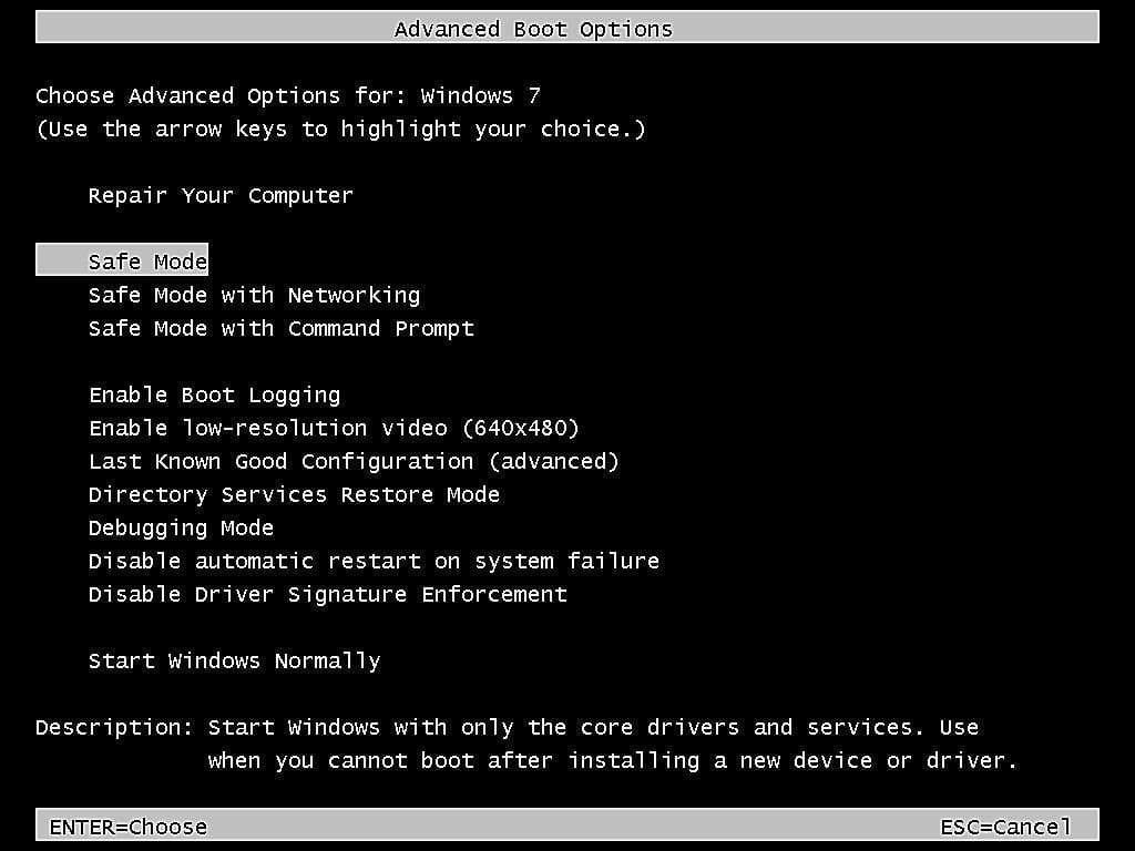 Run Chkdsk
Boot your computer into Safe Mode