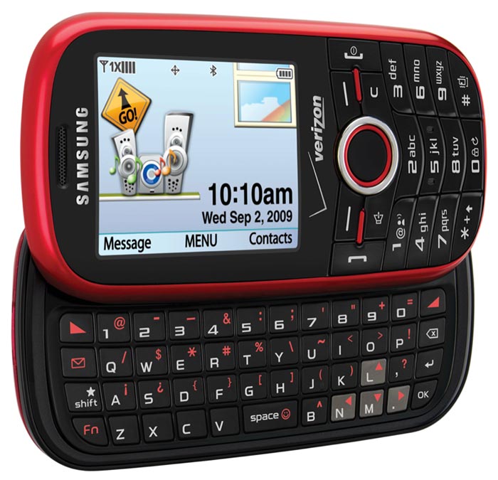 Samsung phone with keyboard icon and a red X over it