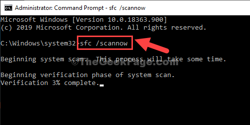 Select "Command Prompt (Admin)" from the Start menu.
Type sfc /scannow and press Enter.