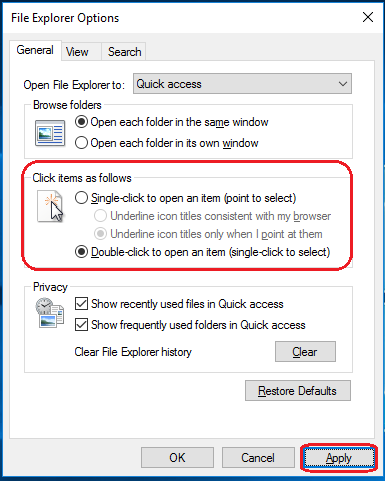 Select Enabled
Click Apply and then OK