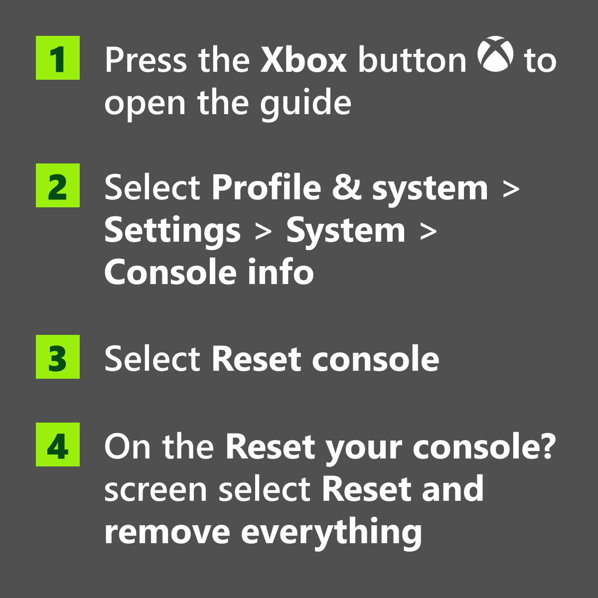Select "System"
Select "Console Info"