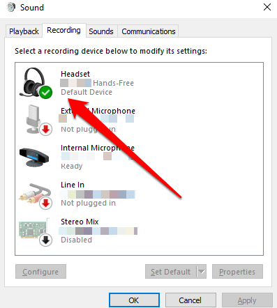 Set your headset as the default communication device in Windows settings.
Adjust the mic volume and boost settings in Windows settings.