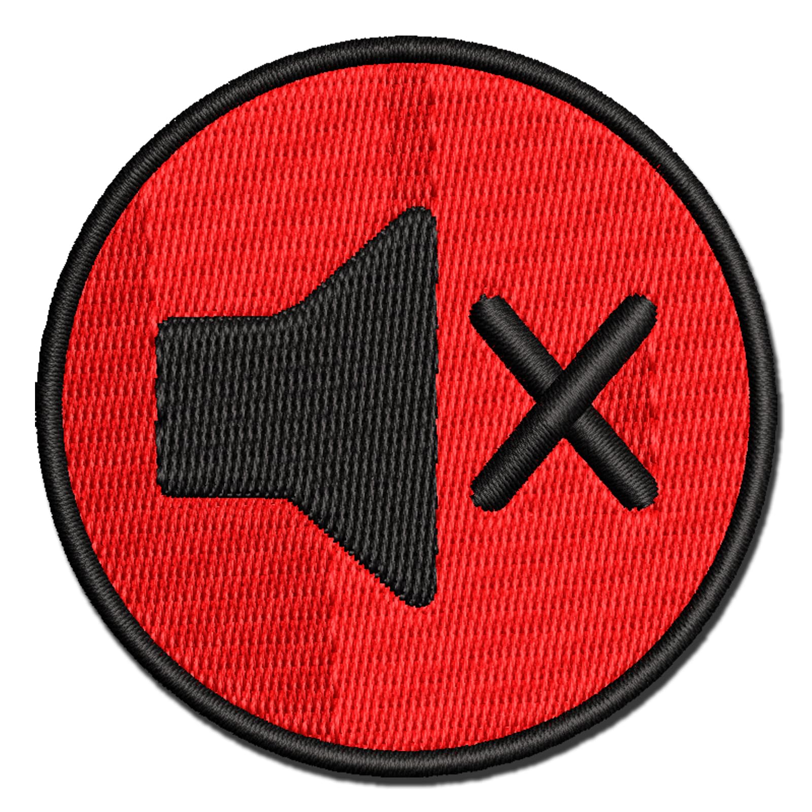 Speaker with a red X symbol