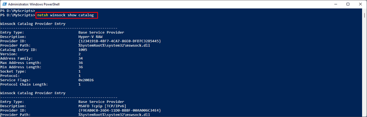 Step 1: Open Command Prompt (Admin) or Powershell (Admin) as mentioned in Method 3.
netsh winsock reset