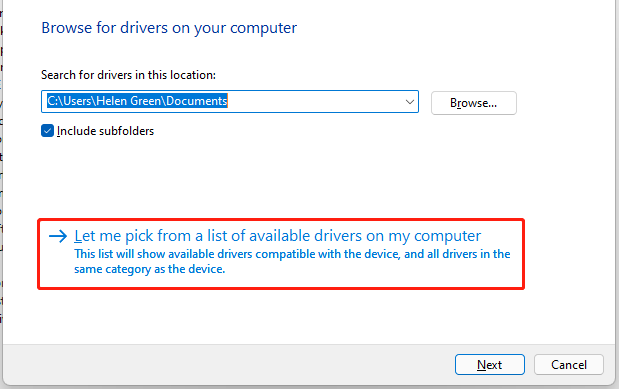 Step 3: Right-click on the Intel SST Audio Device (WDM) and select Update driver.
Step 4: Choose the Browse my computer for drivers option.