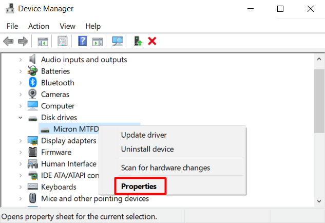 Step 5: If the drive is still not detected, open Device Manager and expand "Disk drives".
Step 6: Right-click on the second hard drive and select "Uninstall device".
