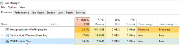 Task Manager showing resource-intensive processes