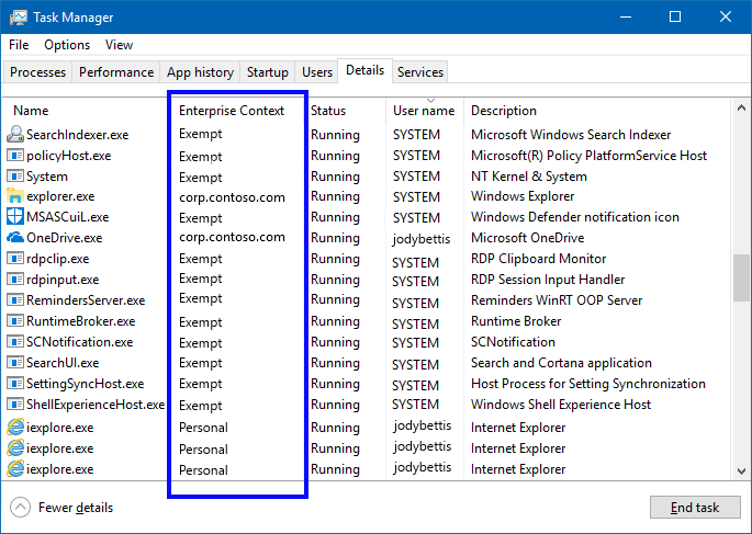 Task Manager with RuntimeBroker.exe process highlighted