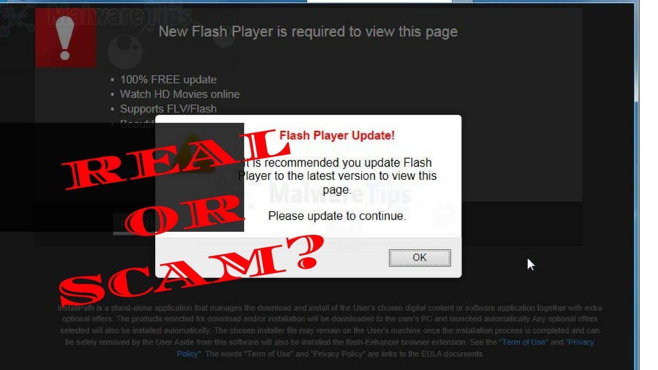 Unfamiliar websites: If the pop-up takes you to a website you don't recognize, it's best to close it.
Multiple pop-ups: If you're bombarded with multiple Adobe Flash Player pop-ups, it's likely a scam.