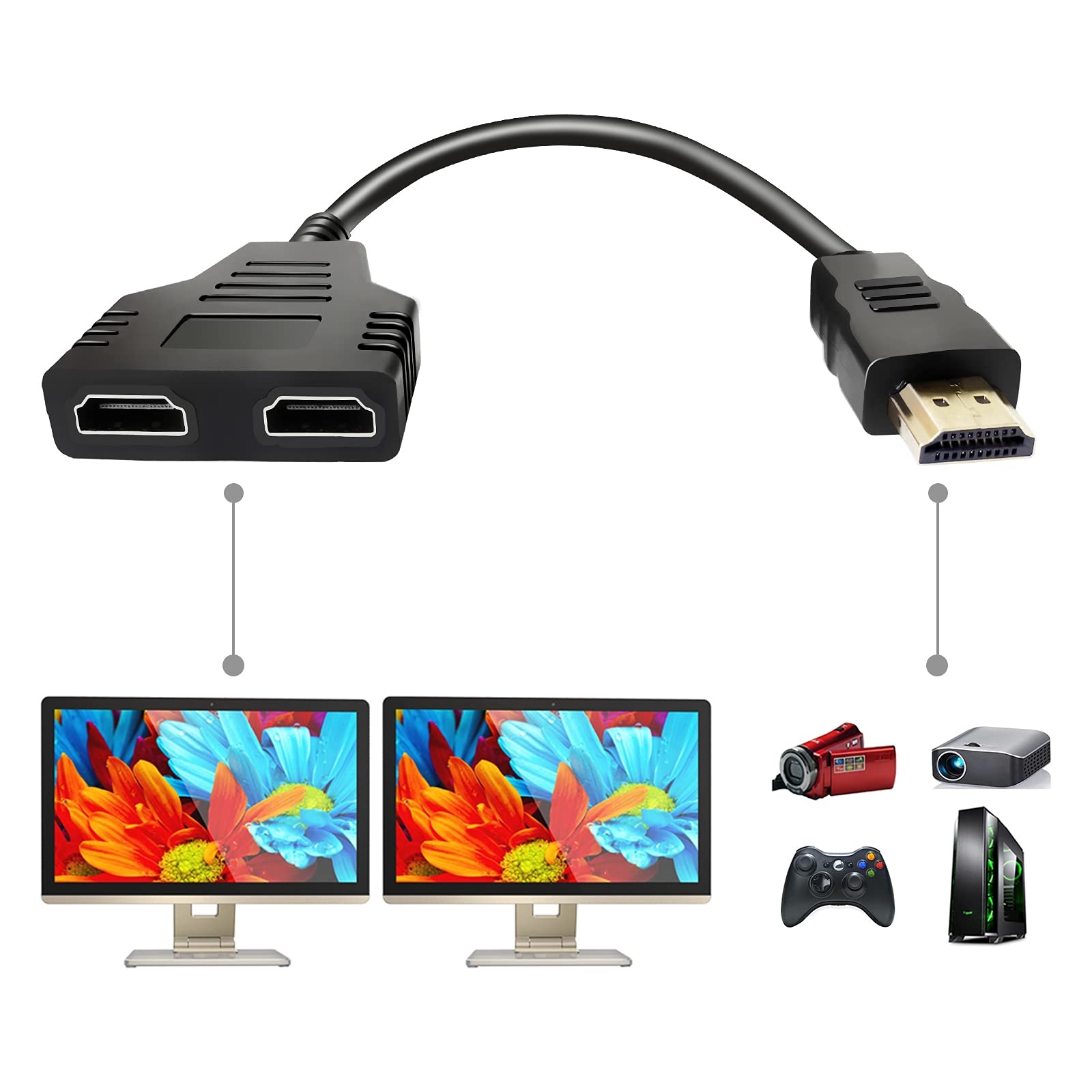 Use the same HDMI cable to connect a different device (such as a gaming console or Blu-ray player) to the original monitor
Check if the original monitor is turned on and set to the correct input source