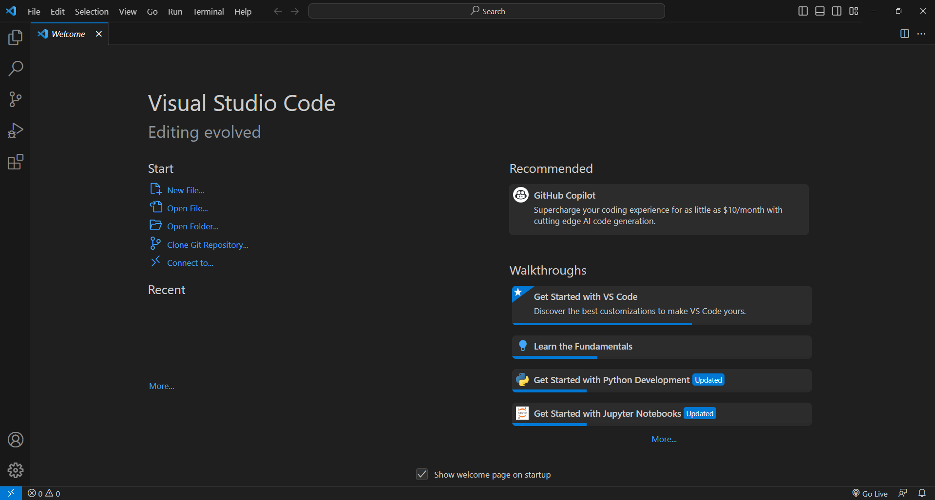 Visual Studio IDE screen