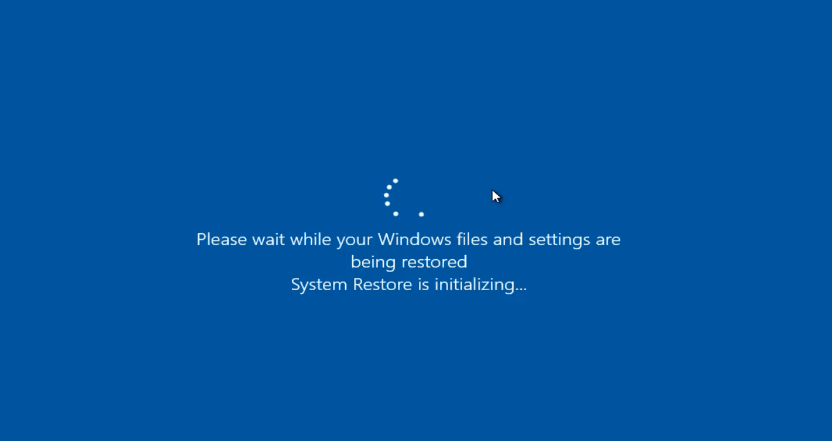 Wait for the process to complete.
Restart your computer.