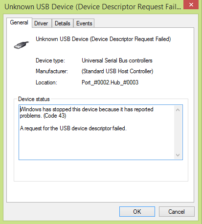 What is a USB Port Reset Failed Code 43 Error? This error occurs when a USB device connected to your computer fails to communicate properly with the computer. 
What causes this error? There are a number of reasons why this error might occur, including outdated drivers, a faulty USB device, or a corrupted Windows registry.