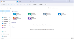 Windows File Explorer interface with visual settings option