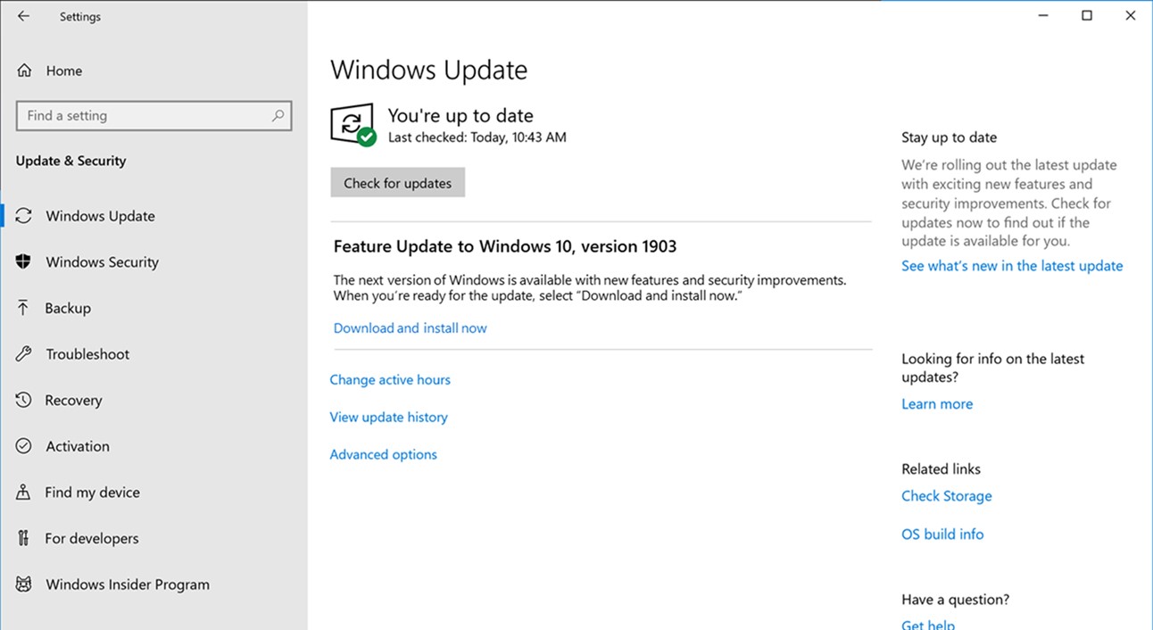 Windows Update screen.