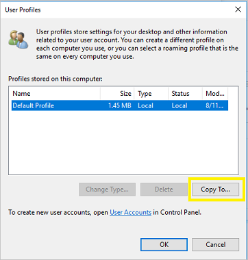Windows user profile